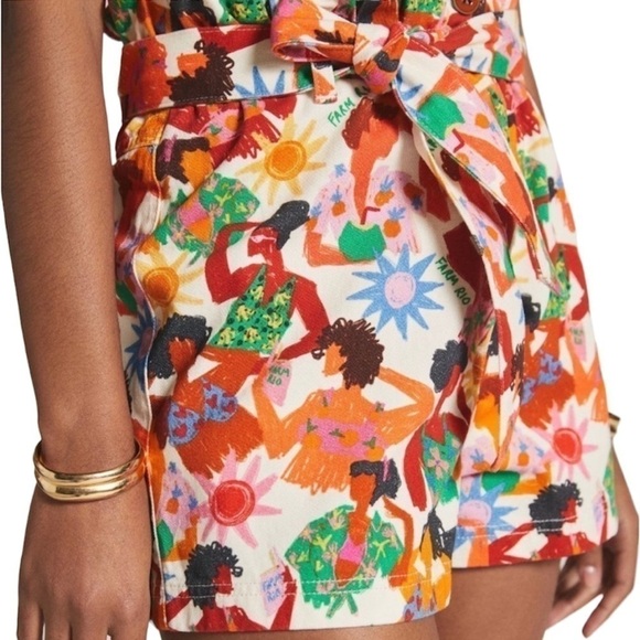 𝅺Farm x Anthropologie Bikini Lady Shorts Small - Picture 2 of 5